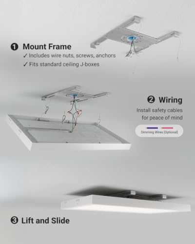 Sunco 6 Pack 1x2 LED Flat Panel Lights (6 Count)