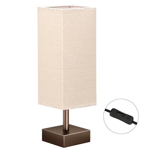 Browm Small Bedside Lamp for Bedroom