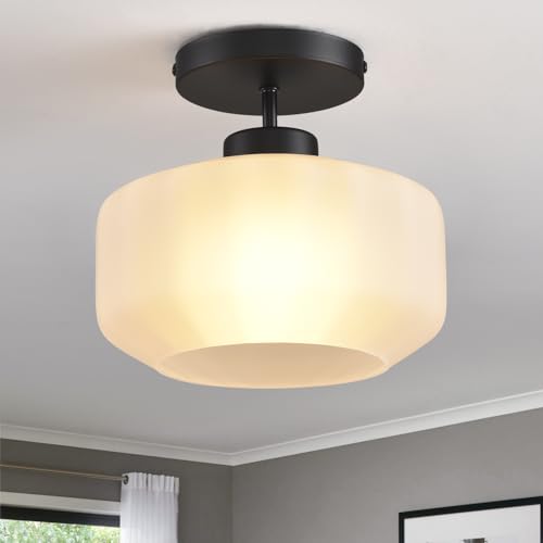 Industrial Black Matte Light Fixtures Ceiling Mount