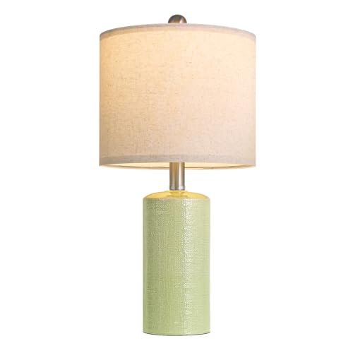 Small Table Lamps 20.25" Bedside Lamps Green Table Lamp for Living Room