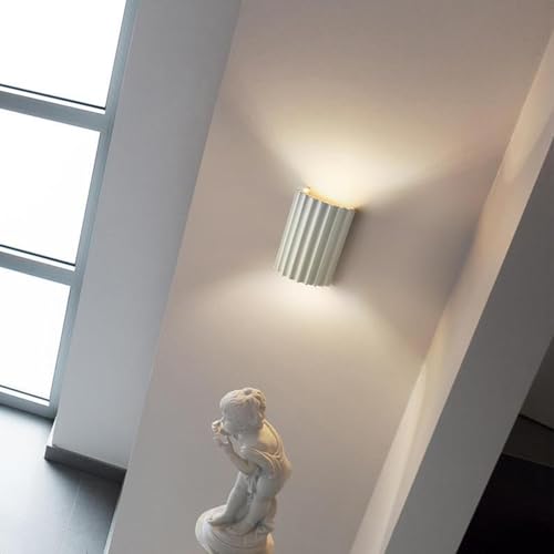 Modern LED Wall Sconce Minimalist Resin Wall Light Nordic Style Half