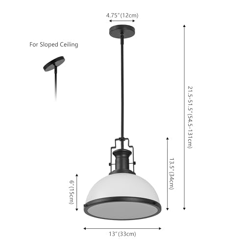 Homer Industrial Dome Pendant 13"