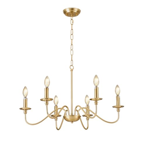 Gold Chandelier Light Fixture (6 Count)