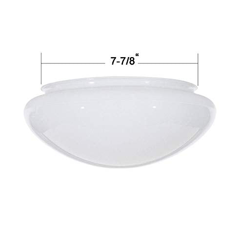 50-330 9.5-Inch Replacement Mushroom Glass Shade, 7-7/8 Inch Fitter, White (50/330)