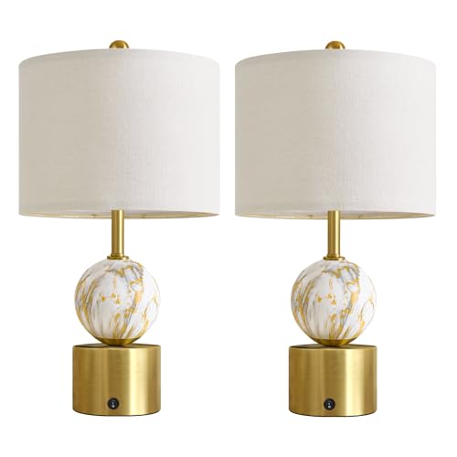 20.5" Small Bedside Table Lamps for Bedroom Nightstands (2 Count)