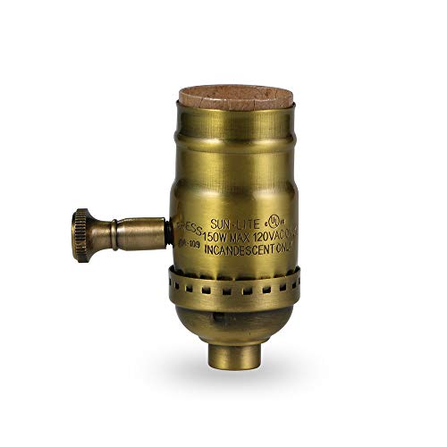 Antique Full Range Dimmer Socket Incandescent Lamp Holder Vintage Edison Pendant Light Socket E26 150 Watt 120 Volt