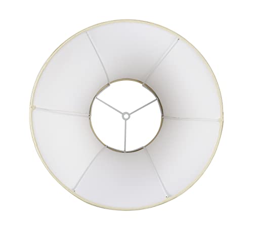 38004 Traditional Handsewn Bell Shaped Collapsible Spider Construction Lamp Shade in Cream