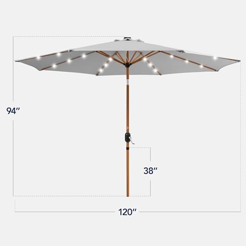 10ft Solar Market Patio Umbrella w