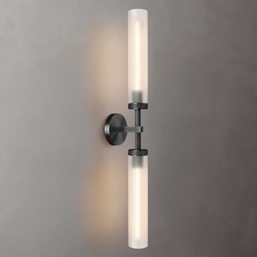Bblack Knurled Wall Sconce 30"