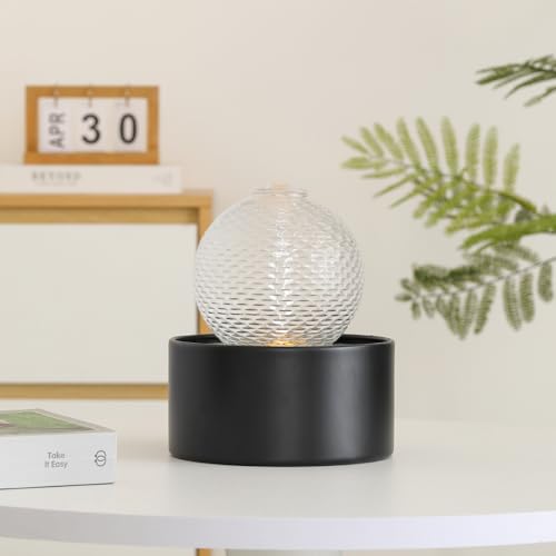 Indoor Water Feature Tabletop Ceramic Fountain Home Kitchen Office Decoration Modern Design Style