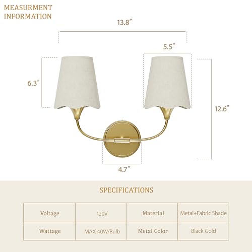 Bathroom Light Fixtures Over Mirror (Gold / 2 Light)