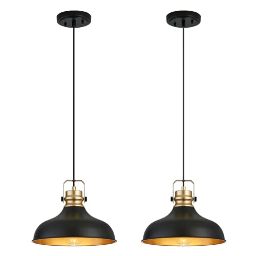 Black and Gold Pendant Lights Kitchen Island Fixtures