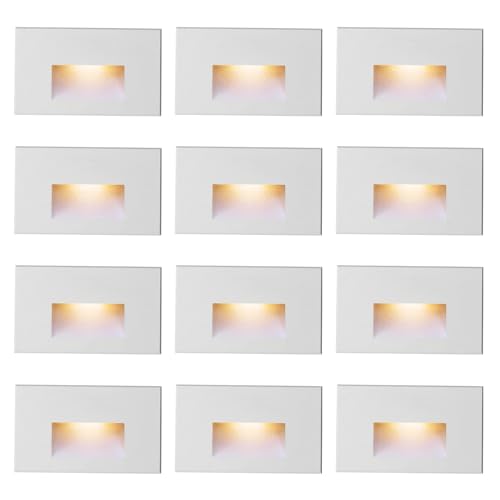 Outdoor LED Stair Lights Indoor Step Lights 120V Dimmable (12 Count)