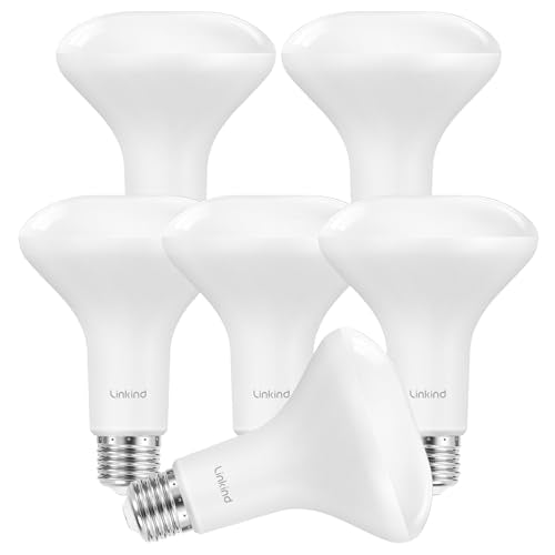 6 Pack BR30 LED Flood Light Bulbs Indoor (6 Count)
