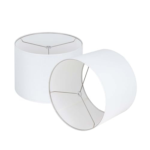 White Set of 2 Lampshade Requires Self