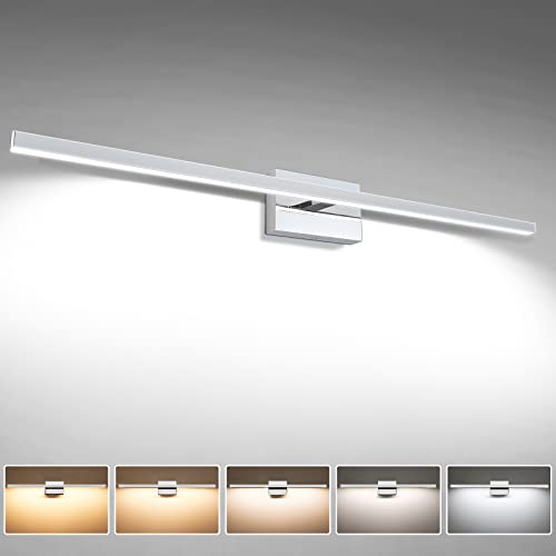 Modern Over Mirror Chrome Bar Vanity Light