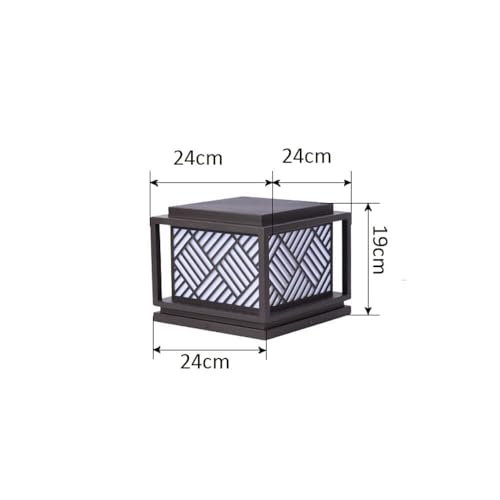Ip65 Square Waterproof Outdoor Pillar Light Column Lamp Exterior Rain Proof Acrylic Post Lanterns Patiofor Outdoor Lighting Products