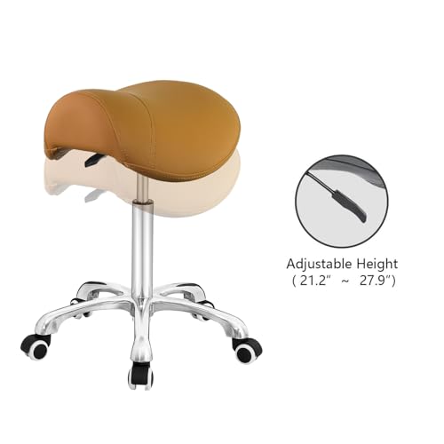 Saddle Stool Rolling Chair for Medical Massage Salon Kitchen Spa Drafting