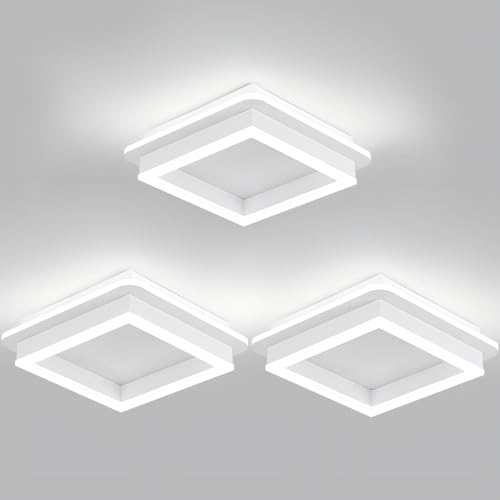 3 Packs Square Flush Mount Ceiling Light