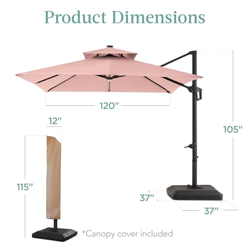 10x10ft Cantilever Patio Umbrella w