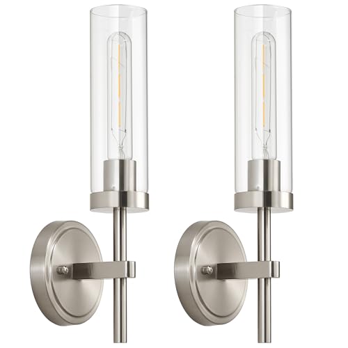 Brushed Nickel Wall Sconces Set of 2 (2 Count)