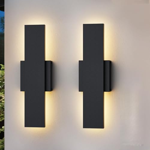2 Pack 15.75 inch Modern LED Outdoor Wall Light (2 Count)