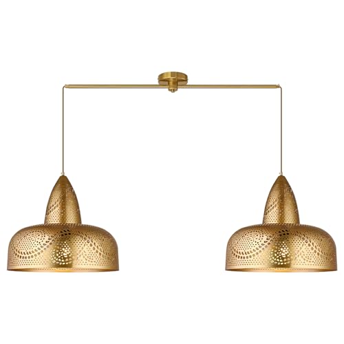 Vintage 2 Light Pendant Light Fixtures Modern Gold Hanging Lamps