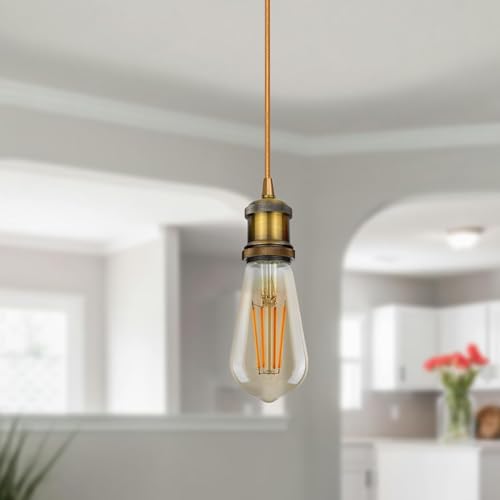 E26 Vintage Brass Lamp Socket Edison Pendant Light Socket Replacement