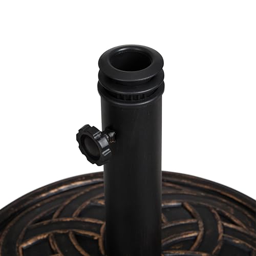 Backyard Expressions 26.5 lb Round Heavy Duty Patio Umbrella Base