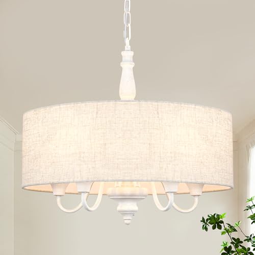 5 Light Drum Chandelier for Dining Room