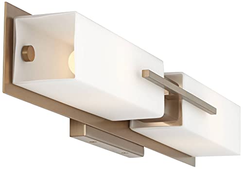 Midtown 23 1 2" Wide Burnished Brass Modern Bath Wall 2