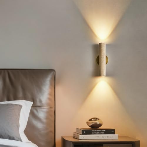 Natural Yellow Cave Stone Wall Sconce