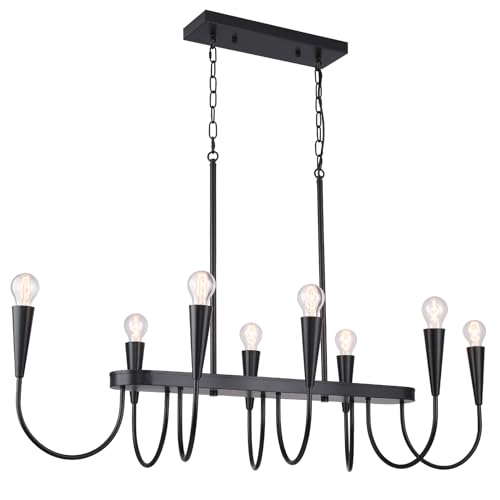 48 Inch Black Industrial Chandelier