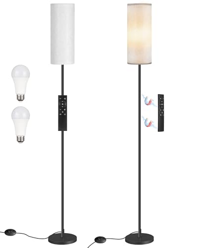 2 Pack Dimmable Floor Lamps for Living Room with 2 Remotes and Foot Switch (2 Count)