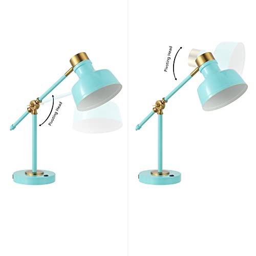Allegra Metal Task Desk Lamp USB Port 18.5"