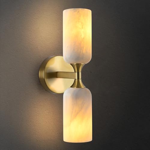 Natural Alabaster Wall Sconce Marble Wall Light Bathroom Vanity Sconce