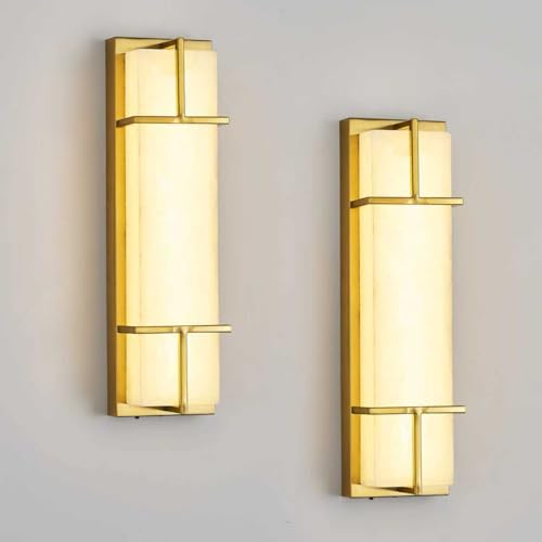 15.7inch Alabaster Wall Sconces Set of Two