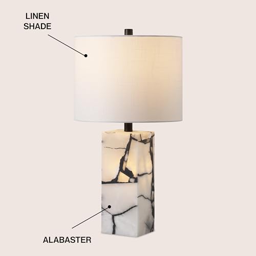 Elizabeth Alabaster Nightlight Lamp 24.25"