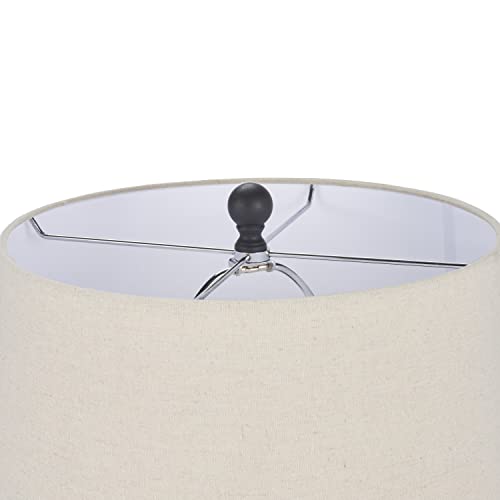 Home 24" Black Farmhouse Ceramic Pottery Jug Table Lamp for Bedside Table
