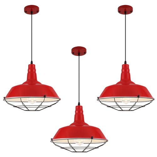 Red Oversize Pendant Light