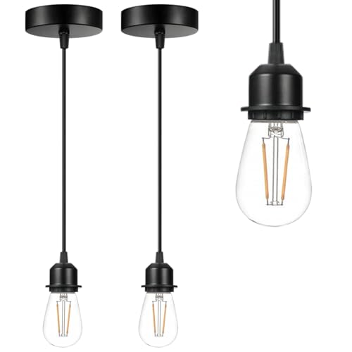 2 Pack Vintage Pendant Light Kit (2 Count)
