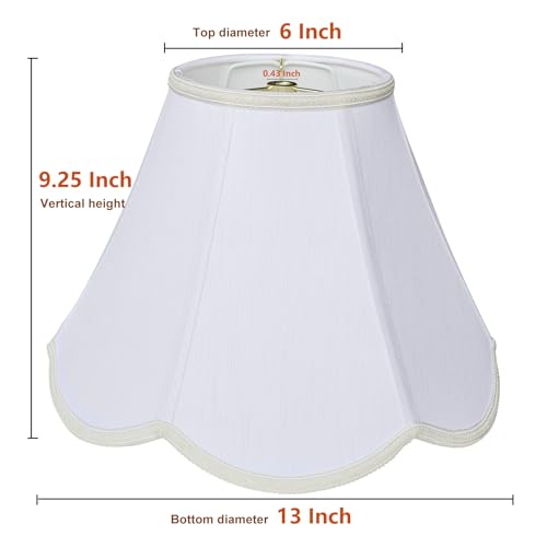 6" x 13" x 9.25" Small Scalloped lamp shades