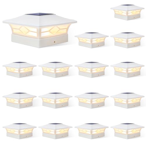 Solar Fence Post Lights (12 Count)