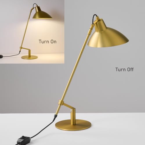 Desk Lamp Modern Industrial 100% Metal Adjustable Table Lamp 24"