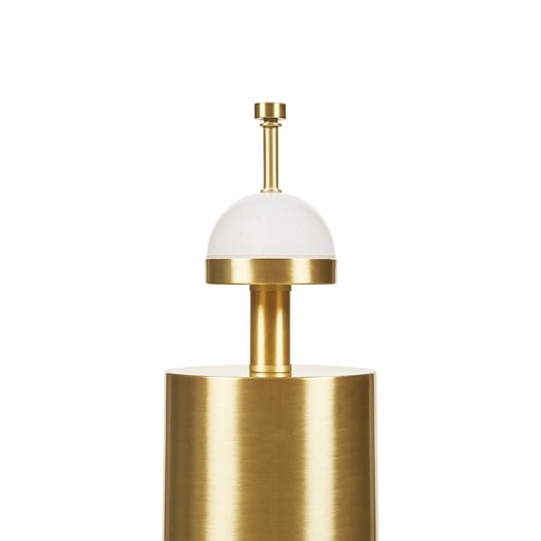 Modern Gold Metal Columnar Table Lamp with Dome