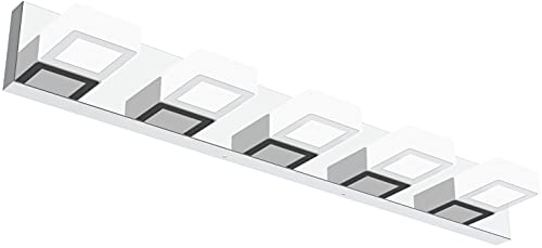 Chrome Bathroom Vanity Lighting Fixtures Acrylic Rotable 360° LED Modern Bathroom Vanity Light Over Mirror