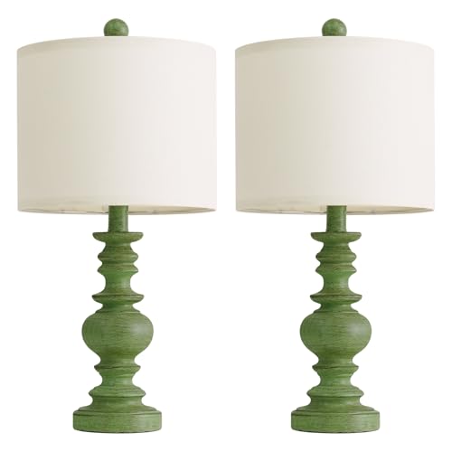 20" Sage Green Table Lamps Set of 2 (2 Count)