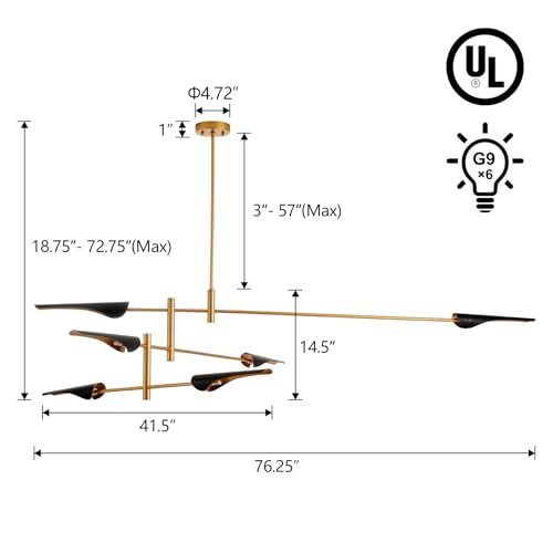 76” Industrial Pendant Light 6