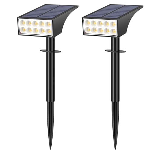 Solar Spot Lights Outdoor Waterproof IP65 (2 Count)