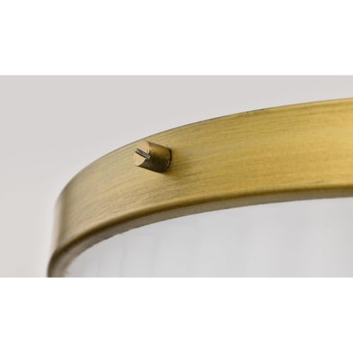 16.6 Inch Natural Brass Semi Flush Mount by Nuvo